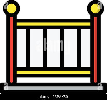 Baby Crib Vector Icon Design Illustration Stock Vector