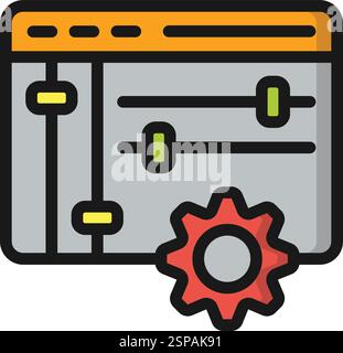 Settings Vector Icon Design Illustration Stock Vector