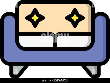 Sofa Vector Icon Design Illustration Stock Vector