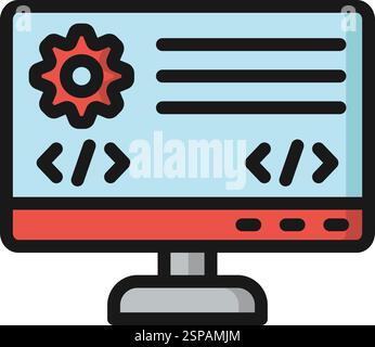 Backend Vector Icon Design Illustration Stock Vector