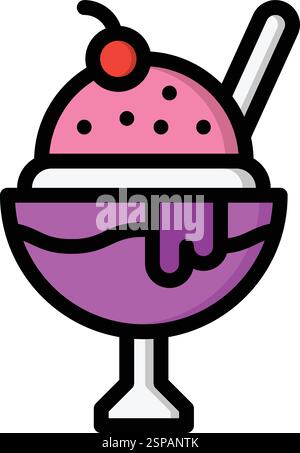 Ice cream Vector Icon Design Illustration Stock Vector