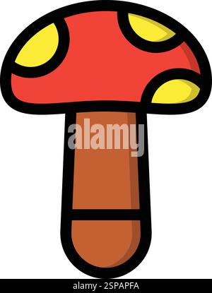 Mushroom Vector Icon Design Illustration Stock Vector