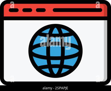 Browser Vector Icon Design Illustration Stock Vector