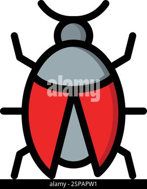 Ladybird Vector Icon Design Illustration Stock Vector