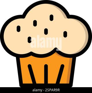 Muffin Vector Icon Design Illustration Stock Vector