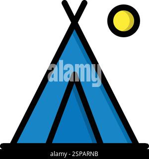 Camping Vector Icon Design Illustration Stock Vector