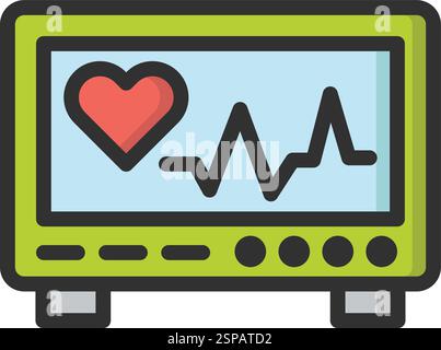 Cardiogram Vector Icon Design Illustration Stock Vector