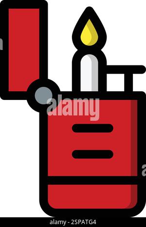 Lighter Vector Icon Design Illustration Stock Vector