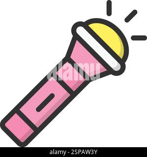Flashlight Vector Icon Design Illustration Stock Vector