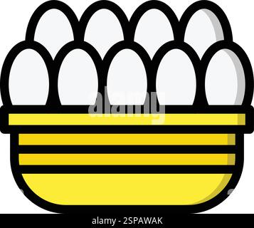 Eggs Vector Icon Design Illustration Stock Vector