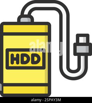 External hard drive Vector Icon Design Illustration Stock Vector