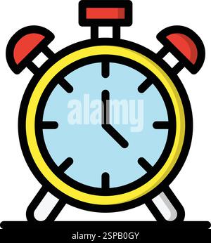 Alarm Clock Vector Icon Design Illustration Stock Vector