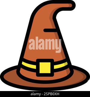 Witch hat Vector Icon Design Illustration Stock Vector