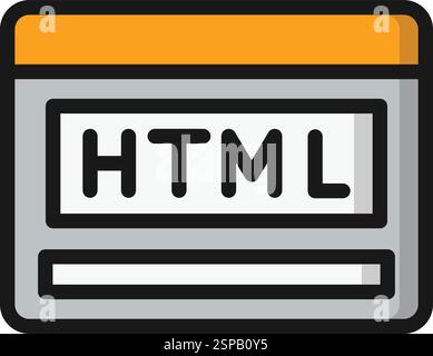 Html Vector Icon Design Illustration Stock Vector
