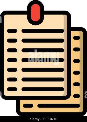 Sticky Note Vector Icon Design Illustration Stock Vector