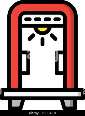 Metal Detector Vector Icon Design Illustration Stock Vector