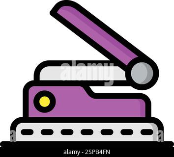 Hole Puncher Vector Icon Design Illustration Stock Vector