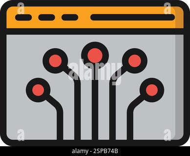 Node Vector Icon Design Illustration Stock Vector