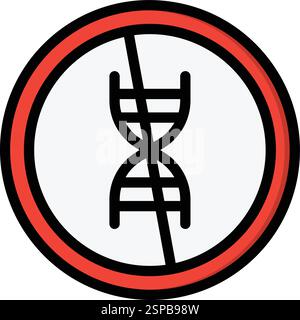 No gmo Vector Icon Design Illustration Stock Vector