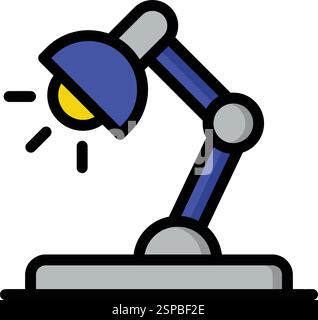 Desk Lamp Vector Icon Design Illustration Stock Vector