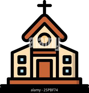 Church Vector Icon Design Illustration Stock Vector