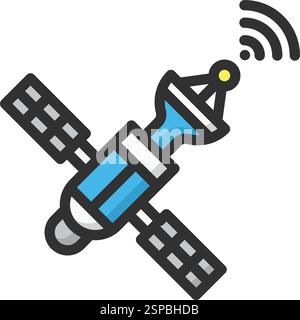 Satellite Vector Icon Design Illustration Stock Vector