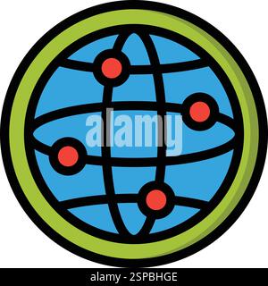 World Wide Vector Icon Design Illustration Stock Vector
