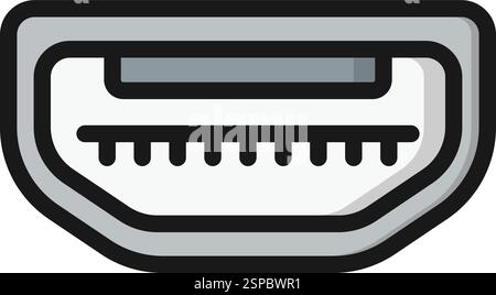 Usb Port Vector Icon Design Illustration Stock Vector