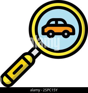 Car services search Vector Icon Design Illustration Stock Vector