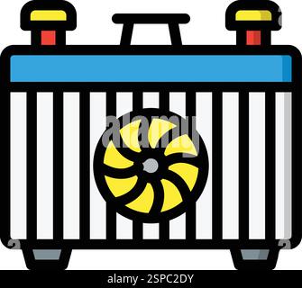 Car radiator Vector Icon Design Illustration Stock Vector