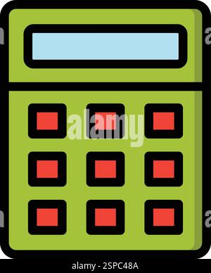 Calculator Vector Icon Design Illustration Stock Vector