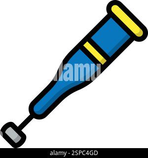 Crutches Vector Icon Design Illustration Stock Vector