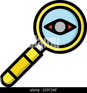 Eye Test Vector Icon Design Illustration Stock Vector