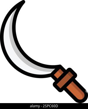 Sickle Vector Icon Design Illustration Stock Vector