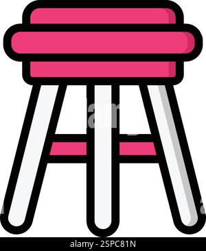 Stool Vector Icon Design Illustration Stock Vector
