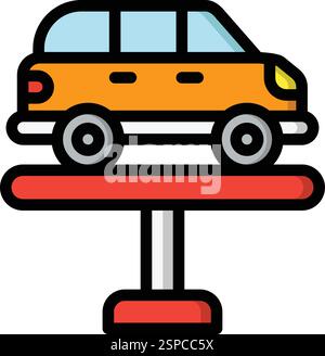Car lift Vector Icon Design Illustration Stock Vector