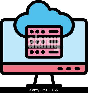 Cloud data Vector Icon Design Illustration Stock Vector