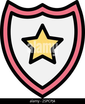 Police badge Vector Icon Design Illustration Stock Vector