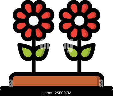 Flowers Vector Icon Design Illustration Stock Vector