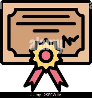 Diploma Vector Icon Design Illustration Stock Vector