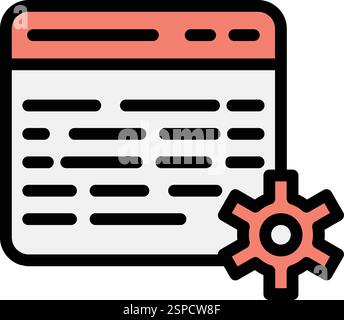 Web setting Vector Icon Design Illustration Stock Vector
