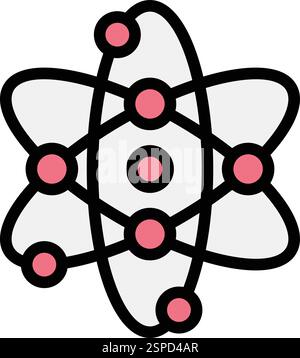 Atom Vector Icon Design Illustration Stock Vector
