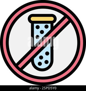 No chemical Vector Icon Design Illustration Stock Vector