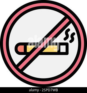 No smoking Vector Icon Design Illustration Stock Vector