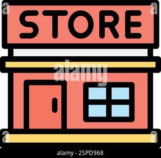 Grocery store Vector Icon Design Illustration Stock Vector