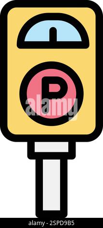 Parking meter Vector Icon Design Illustration Stock Vector