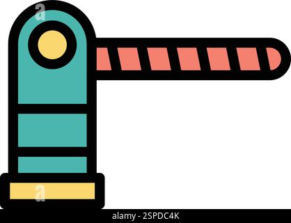 Parking barrier Vector Icon Design Illustration Stock Vector