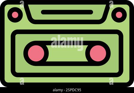 Casette Vector Icon Design Illustration Stock Vector