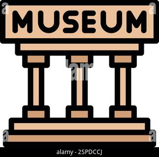 Museum Vector Icon Design Illustration Stock Vector