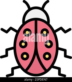 Lady bug Vector Icon Design Illustration Stock Vector